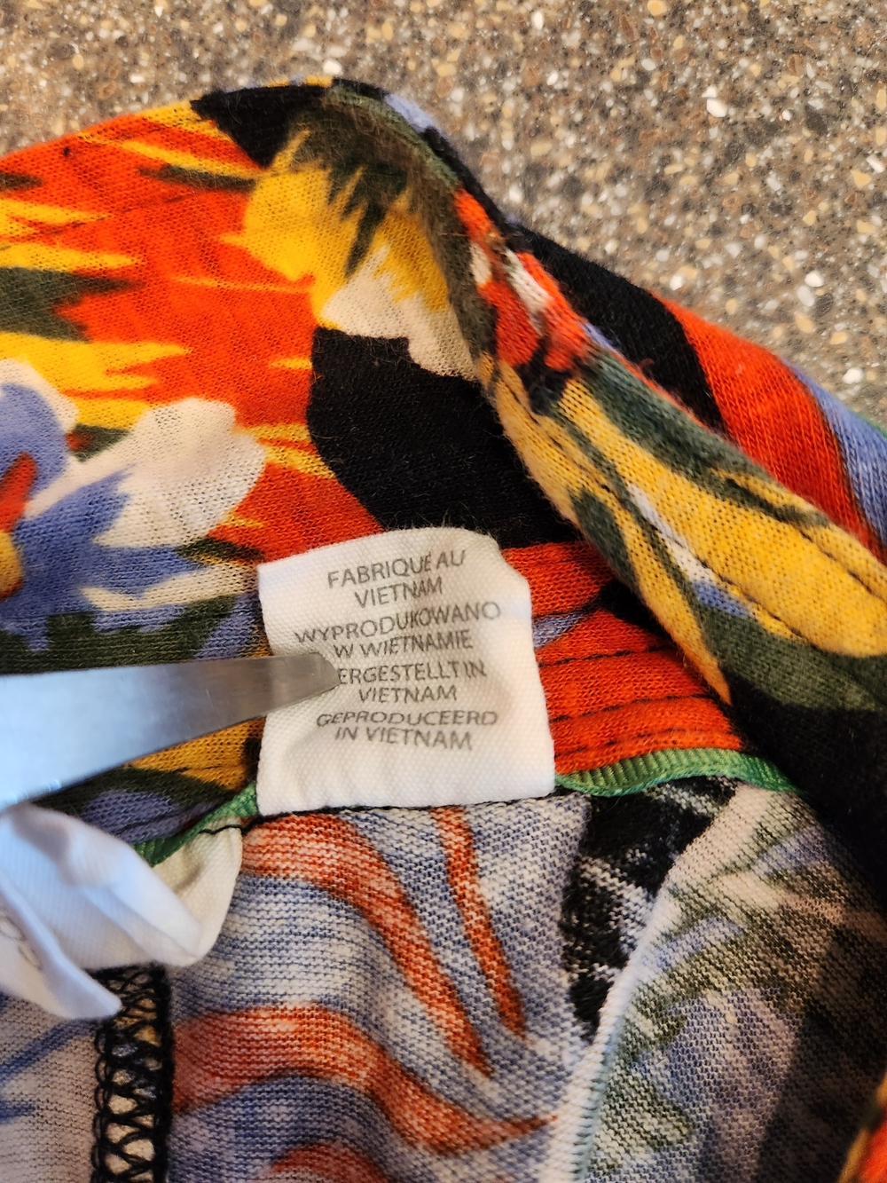 C&C California Tropical Floral Linen Blend V-Neck Dress Cap Sleeve Size M Resort - Picture 11 of 14